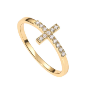Bague Croix Strass
