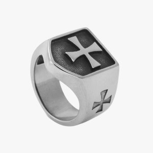 Bague Biker Croix