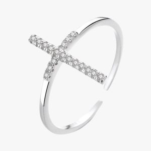 Bague Croix Argent Femme