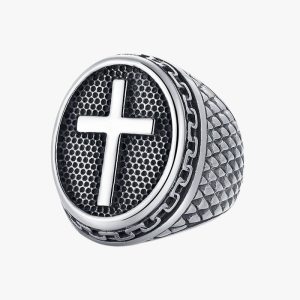 Bague Croix Chaine
