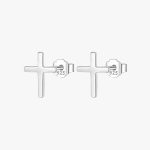 boucle-oreille-croix-argent