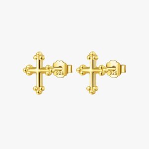 Boucles d'Oreilles Petite Croix
