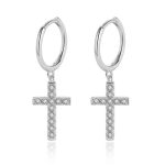 Boucle d'Oreille Croix Chrétienne