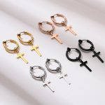 Boucles d'Oreilles Croix Clip