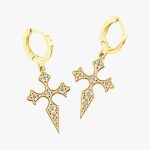 Boucles d'Oreilles Croix Gothique