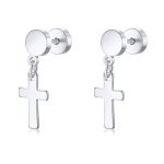 Boucles d'Oreilles Croix Homme