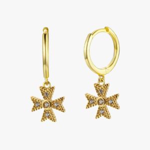 Boucles d'Oreilles Croix Luxe
