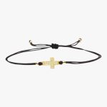 bracelet-cordon-croix-femme Bracelet Cordon Croix Femme