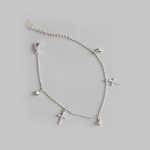 Bracelet Croix Suspendue en Argent