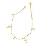 Bracelet Croix Suspendue en Argent