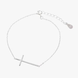 Bracelet en Argent avec Croix Horizontale