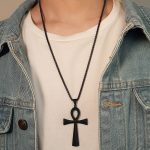Collier Croix Ankh - Noir - Collier