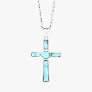 Collier Croix Bleu