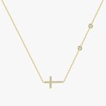 Collier Croix Couchée
