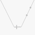 Collier Croix Couchée