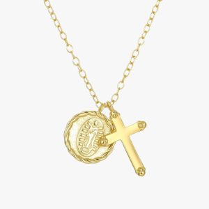 Collier Croix et Médaille