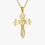 Collier Croix Fleur