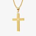 Collier Croix Gravure
