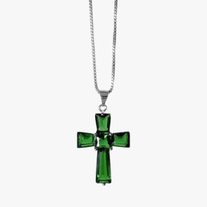Collier Croix Verte