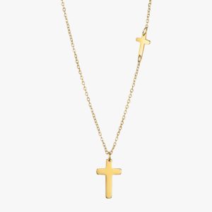 Collier Double Croix