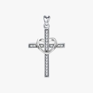 Pendentif Croix Coeur