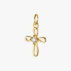 Pendentif Croix Fleur